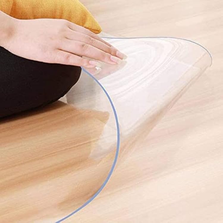 Transparent Plastic Carpet Protector 100% Waterproof Vinyl Plastic Floor Mat,2mm Thick Area Rug Large Clear Vinyl Runner Rug for Hard WoodTile Floor, Extra Long Plastic Hallway Carpet Protector,8010