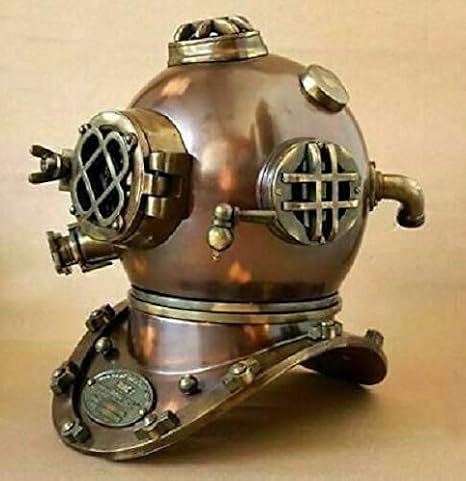 Antique Heavy Diving Helmet Bronze Us Navy Mark V Marine Scuba Divers Helmet 18
