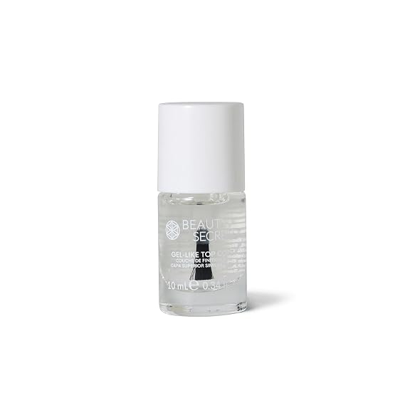 BEAUTY SECRETS GelLike Top Coat, Quick Drying, easy brushon