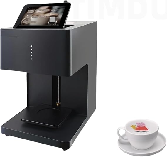 Coffee Machine, Colorful Coffee Latte Art Machine, High Precision Food Printer, Touch Screen, Wi-Fi Connect, Upload Photos and Make Latte Art with One Click, Perfect for Hotel Restaurants, Cafes