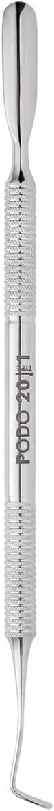 Staleks Podo 20 Type 1 Double-Ended Podology Curette & Rounded Pusher Tool for Pterygium and Callus Removal