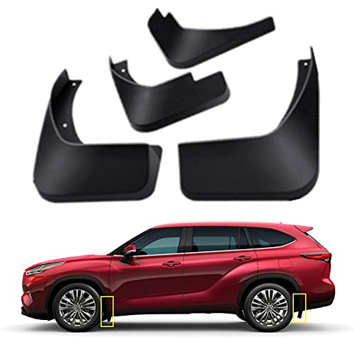 Mud Flaps Kit for 2024 Toyota Highlander 2020-2023 Mud Splash Guard Fender Front and Rear 4-PC Set