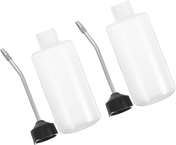 Sewing Machine Oil Bottles for Convenient Storage and Easy Operation 2pcs 120ml Small Oil Jug with Long Angled Spout and Cap for Tailor Shops and Home Use