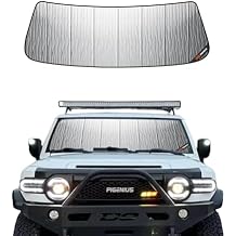 Pigenius Windshield Sunshade for Toyota FJ Cruiser 2007-2014, Reversible Silver/Black