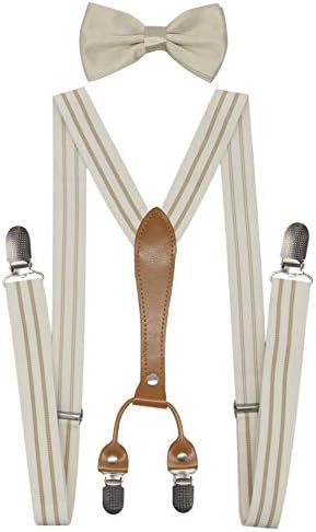 Mens Suspenders Bowtie Set Elastic Y Shape Style Womens Suspenders Bowtie For Wedding&Formal Events