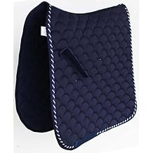 Horse English Quilted Contoured Dressage Trail Saddle Pad Navy 7295NV