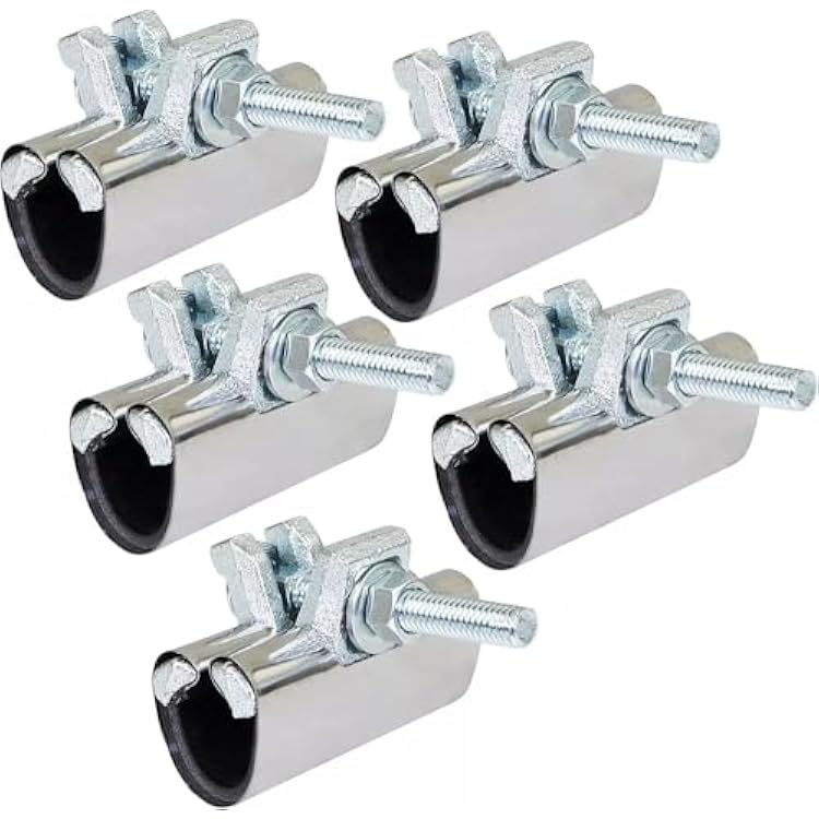 2-12 in. x 3 in. Long 1-Bolt IPS Pipe Repair Clamp, Stainless Steel 5 Pack