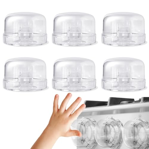 6 PCSStove Knob Safety Covers for Child Safety Stove Proofing Gas Stove Knobs Locks Universal Fit Child Proof Stove knob Covers for Kids Safety