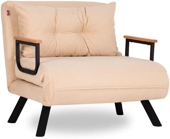 Pafu Sando Single Folding Bed Sofa - Cream