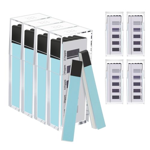 Threlaco 400 Pcs Chlorine Test Strips for Food Service and Restaurants 4 Vial of 100 Sanitizer Bleach Test Strips 0-250 ppm, Instant Result