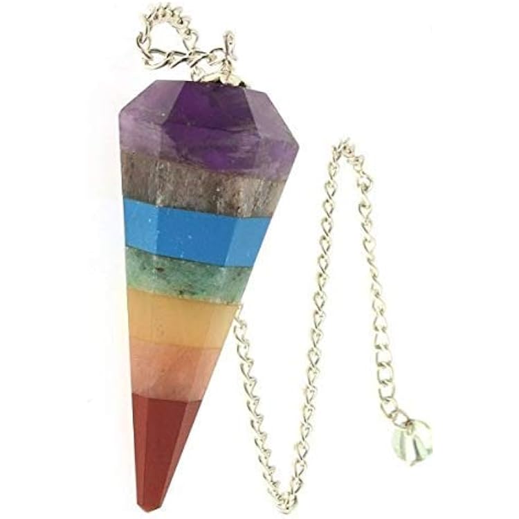 Natural Seven Chakra Healing Crystal Reiki Dowsing Pendulum for Reiki, Healing,Meditation,Chakra Balancing-1