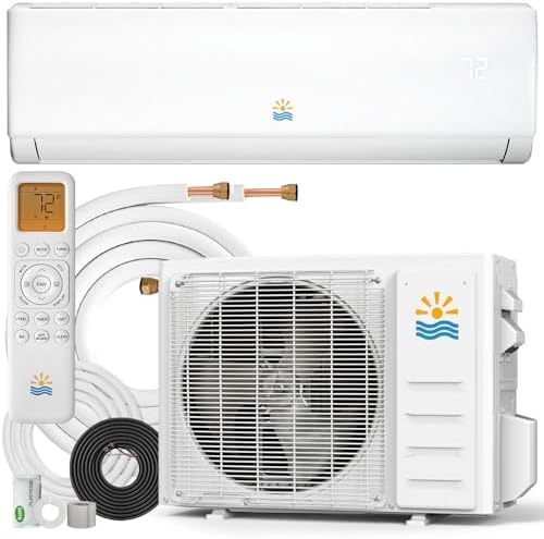 Mini Split Air Conditioner - 17000 BTU Ductless Mini Split AcHeating System, 230V 17 SEER2, Precharged Inverter Split AC Unit with Heat Pump System, 1200 Sq. Ft, R32 with Installation Kit