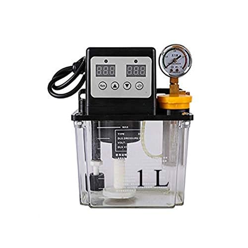 MXBAOHENG Automatic Lubricating Oil Pump Electromagnetic Lubrication Pump Machine Tool Oiler Digital Display Numerical Control wPressure Gauge 220V 1L