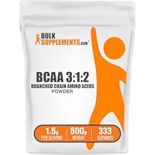BCAA 3:1:2 Powder - BCAA Supplements, Branched Chain Amino Acids Powder - Unflavored & Gluten Free, 1.5g per Serving, 500g (1.1 lbs) (Pack of 1)