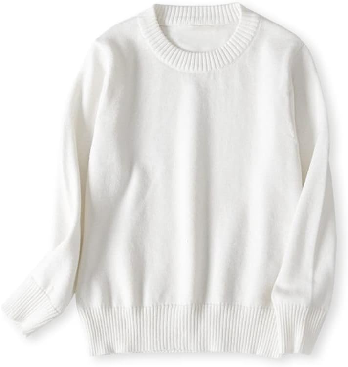 ACESTAR Boys and Girls' Uniform Cotton Crew-Neck Sweaters Long Sleeve Pullover Knit Sweater