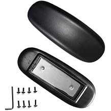 MySit Office Chair Armrest Replacement Arm Pads Univeral 4" Mounting Hole (Set of 2) Black