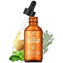 Hair Growth Oil for Curly, Coily & Textured Hair Castor, Rosemary & Peppermint Oils, Strengthens Hair, Reduces Breakage, 60ml