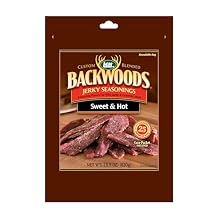 LEM Products Backwoods Sweet & Hot Jerky Seasoning, Ideal for Wild Game and Domestic Meat, Seasons Up to 25 Pounds of Meat, 28.9 Ounce Packet with Pre-Measured Cure Packet Included