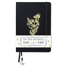 BUKE Dotted Notebook - Cotton Fabric Hardcover - 160gsm Thick Bamboo Paper - A5 Size Dotted Journal - 5x5mm DOT GRID Layout 160 Pages With Gift Box (BKC-2B)
