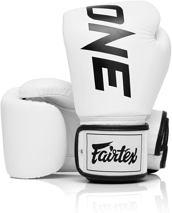 Fairtex BGV1 ONE Boxing Gloves, Leather Muay Thai MMA Kickboxing Training