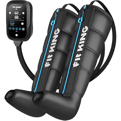 FIT KING Upgraded Leg Massager Recovery Boots, Professional Air Compression Recovery System for Circulation & Fast Athlete Recovery, Cordless Rechargeable Compression Boots Large