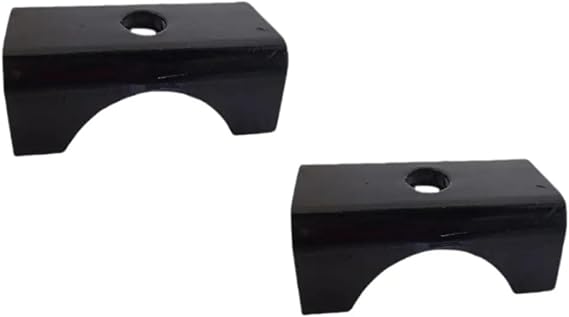 2pcs Trailer Axles Spring Seats Brackets Heavy Duty Suitable for 3 Inch Round Tube Suspension Systems Metal Design Heavy Duty Trailer Spring Seat