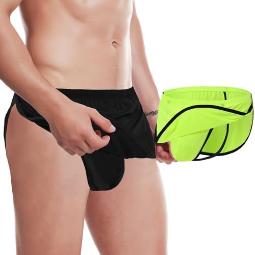 SUMABA Men's Split Sides Thong Shorts