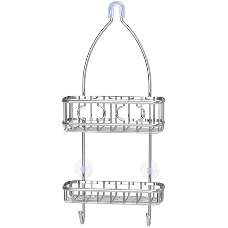 Simple Houseware Bathroom Hanging Shower Head Caddy Organizer, Chrome 22 x 10.2 x 4.2 inches