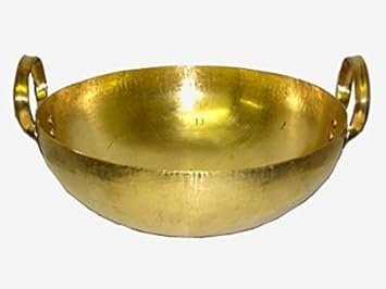 Thai Dessert Menu Brass Pan Wok 12" Thai Kitchen Cookware Tool