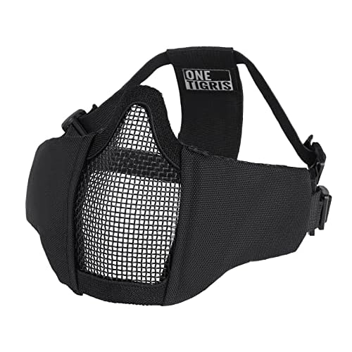 OneTigris Small Tactical Mask 4.5 Foldable Half Face Mask Protective Mesh Mask Fit for Women & Teenagers