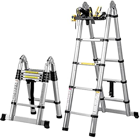 Packtech Aluminum Duplex Telescopic Ladder (OPTIONAL) (5.6 Meters - 2 x 9 Digits)