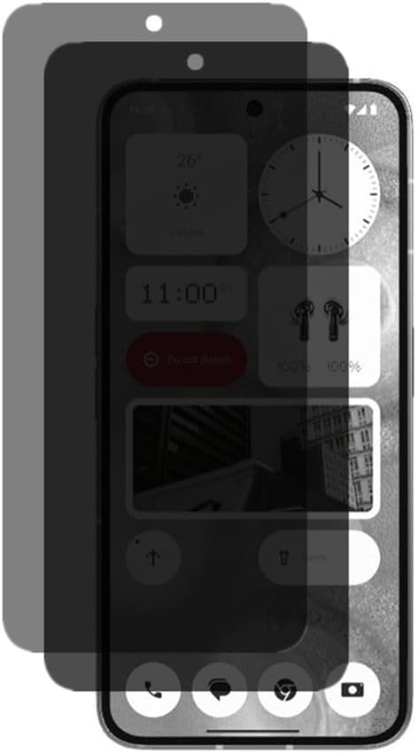 2 PCS Privacy Screen Protector for Nothing Phone (2) Tempered Glass Protective Film 9H-Hardness Anti-Scratch Anti-Peeping Case Friendly (Anti-Spy)