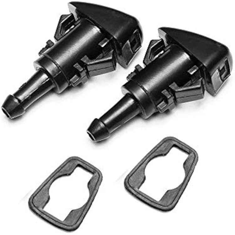 Front Windshield Washer Nozzles Wiper Spray Kit- For: Dodge, Ram, Jeep - Replaces OEM #: 4805742AB, 5116079AA