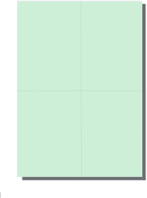 Secure Business Form Laser-Print Paper w Vrt & Hrz Perforations, Green 24-lb, 8.5" x 11" (SGP-24) - 500 Sheets