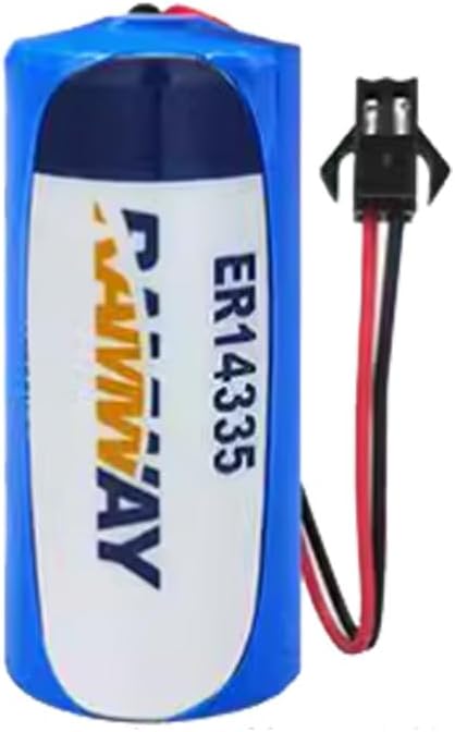 (1-Pack ER14335 3.6V 1650mAh 2/3 AA Size Non-Rechargeable Lithium Battery Used for Smoke Alarms, Etc. (SM Black Plug)