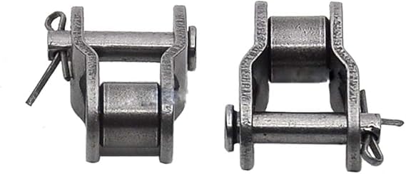 2Pcs #60 Roller Chain Connecting Links- Offset Link Half Link Carbon Steel for 12B #60H Roller Chain