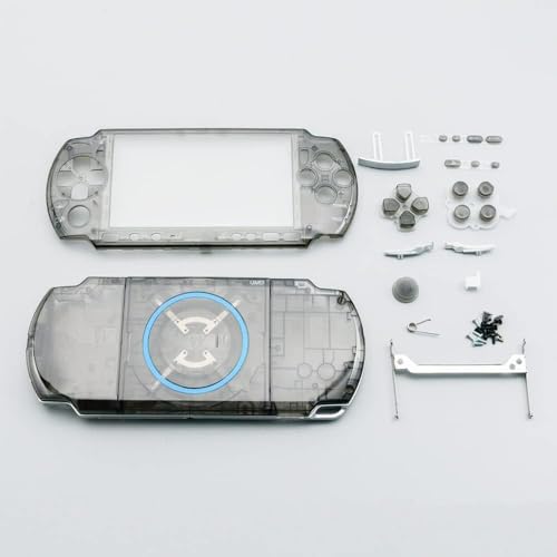 Colorful Clear Full Housing Shell Cover Case with Buttons for PSP 3000 PSP3000 Game Console Clear Black