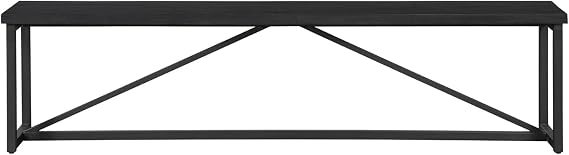 HomeStock Island Oasis Bench Black, Modern Bench, Wooden Bench, Metal Bench, Upholstered Bench, Garden Bench, Patio Bench, Entryway Bench, Rustic Bench