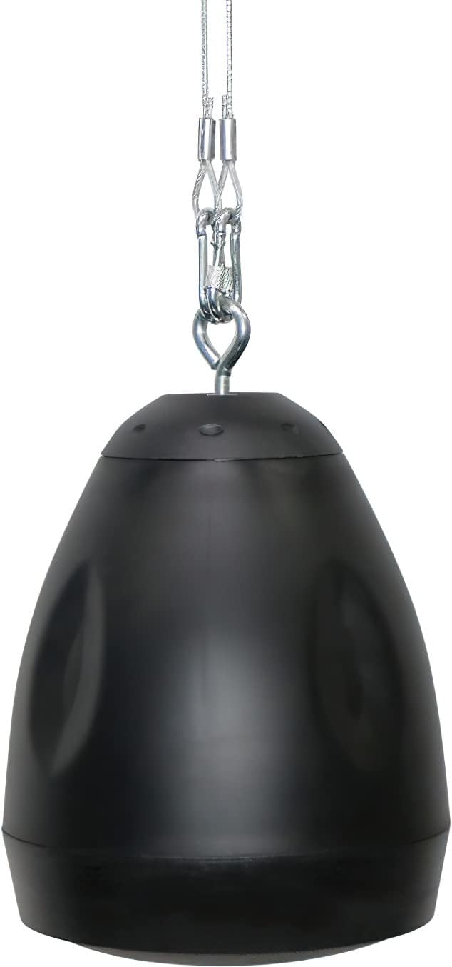PSK-530K Pendant Speaker, Black; IndoorOutdoor Use; IP44; UV-Resistant ABS Cabinet; 5.25 Woofer and 1 Tweeter 2-Way Speaker System