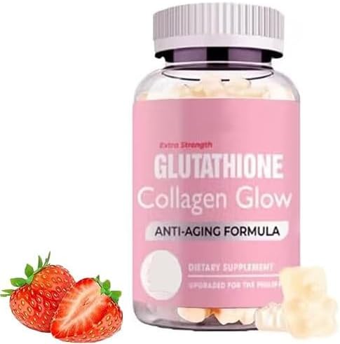 Glutathione Collagen Glow Gummies for Dark Spot,G-lutathione Collagen Glow Gummies,60 Pieces/Bottle Korea GluTAThione Gummies,Korean C-oLLagen G-ummies (1)