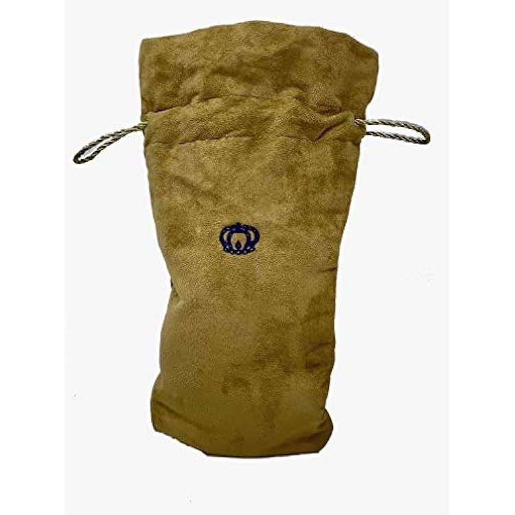 Crown Royal Extra Large Bag with Gold Drawstrings Great for Storage 13x9x4 Tan Suede - Reserve