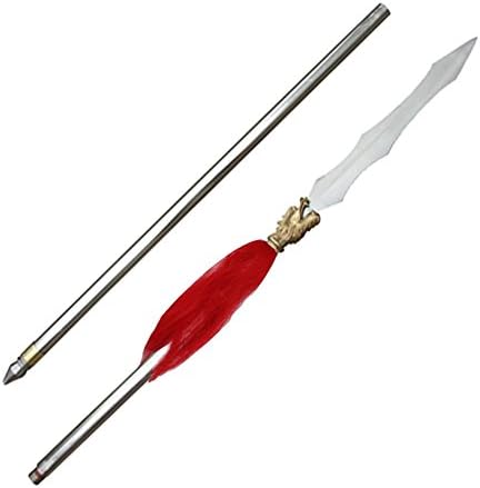 Chinese dragon spear,Stainless steel wave spearhead,Length 82 inch