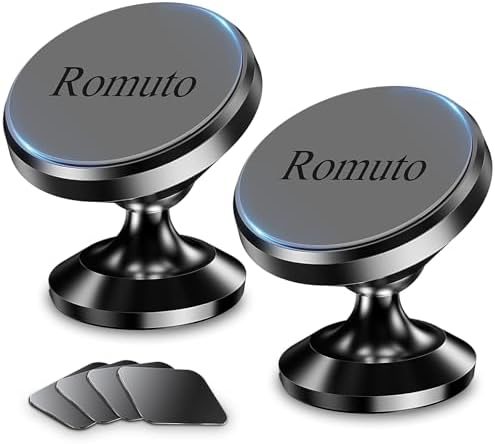 2-Pack Magnetic Phone Holder for Car DashboardStrong MagnetiPhone Magnetic Phone Mount for Car Phone Holder 4 Metal PlateCell Phone Holders for Your Car Mount for iPhone 17 Pro Max Air 16 15