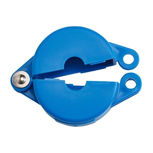 Brady Hinged Gate Valve Lockout, Blue, for 1 - 2-12 Valve Handle Diameters