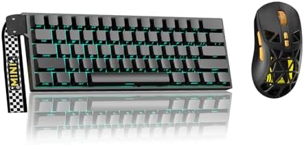 Aula MINI60 HE PRO - 60% Mechanical Gaming Keyboard Wireless, Hall Effect Magnetic Switch(Black)+SM802 Wireless Gaming Mouse,24,000 DPI