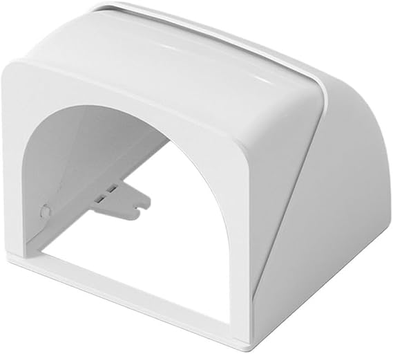 Electric Socket Cover Protective Outlet Box Waterproof Outdoor Electrical Switch Case Box With Rain-Proof Design For Garden Yard Patio Socket Protection(White)
