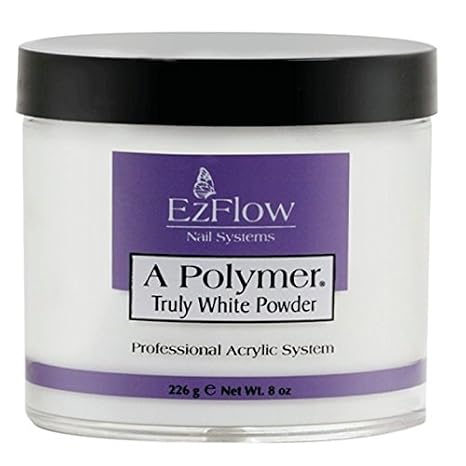 EZ Flow A Polymer Truly White False Nails, 8 Ounce