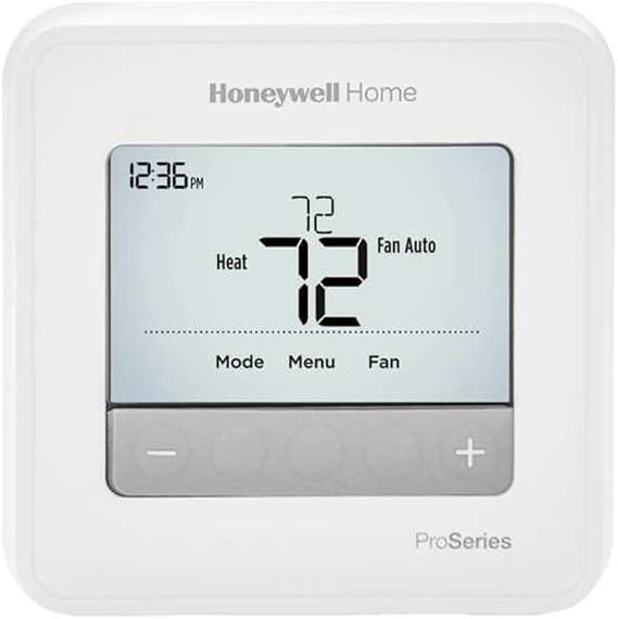HONEYWELL TH4110U2005/U HONEYWELL-TH4110U2005/U-T4 Pro Thermostat, Programmable or Non-Programmable, 1H/1C, White