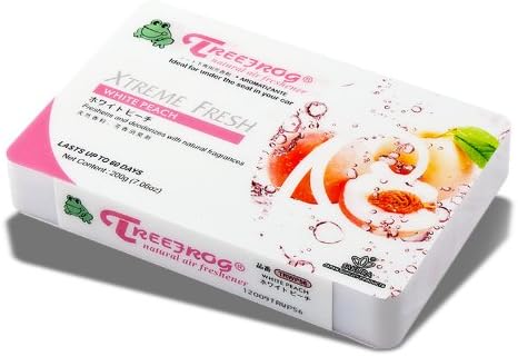 Auto Dynasty TreeFrog Xtreme Fresh Under-The-Car Natural Air Freshener, (White Peach Scented)