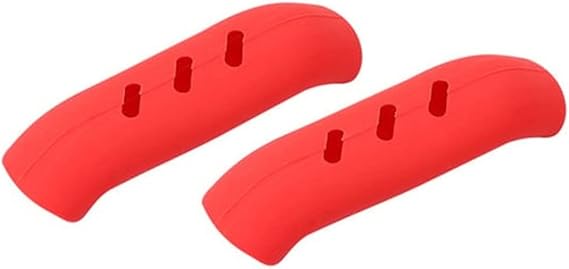 2PCS Silicone Anti-Scald Pot Handle Cover - 2023 New Non-Slip Silicone Pot Handle Sleeve, Assist Handle Holders Set, Heat Resistant Potholder Cookware Handle Covers for Kitchen Use (1 Pair - Red)